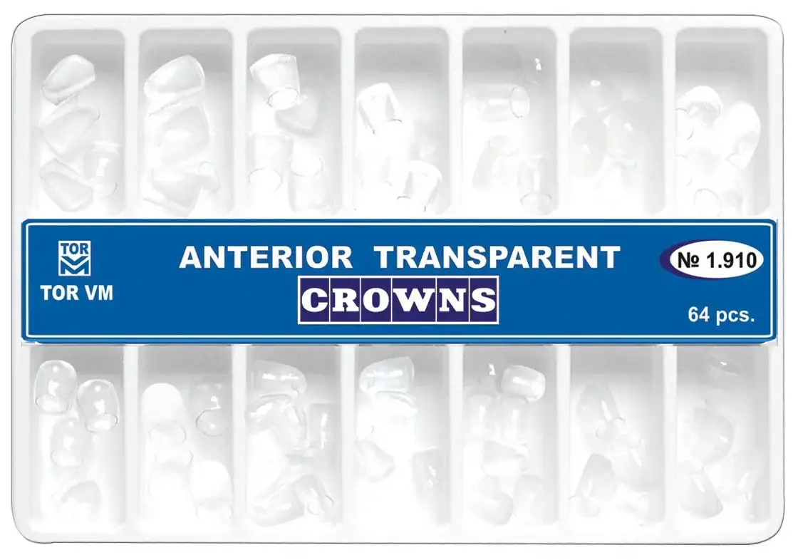TRANSPARENT CROWN FORM FOR ANTERIOR TEETH 64PCS